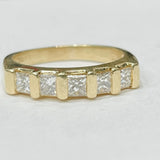 18k Yellow Gold 5 Stone Band