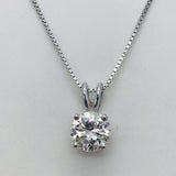 14kw Round Brillant Natural Diamond Solitaire Pendant