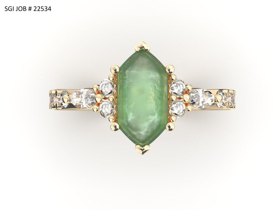 Custom Moss Agate Ring