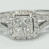 Classy Engagement Ring! 
This ring is made of 14k white gold...