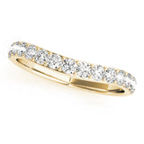 Curved Diamond Wedding Band