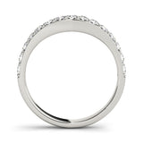 Curved Diamond Wedding Band