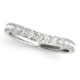 Curved Diamond Wedding Band