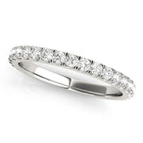 Four Prong Almost Eternity Diamond Wedding Band