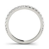 Four Prong Almost Eternity Diamond Wedding Band