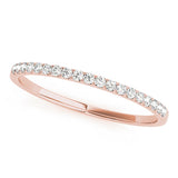 Modern And Slim Diamond Wedding Band