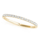 Modern And Slim Diamond Wedding Band