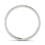 Modern And Slim Diamond Wedding Band