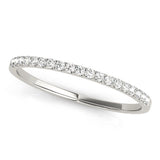 Modern And Slim Diamond Wedding Band