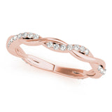 Twist Diamond Wedding Band