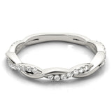Twist Diamond Wedding Band