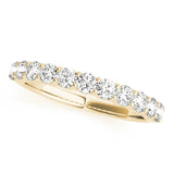 14KT Shared Prong Diamond Wedding Band