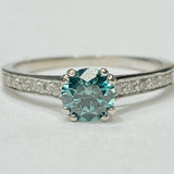Stunning 3/4ct Blue Diamond Ring