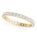 Raised Diamond Four Prong Eternity Band