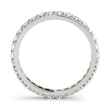 Raised Diamond Four Prong Eternity Band