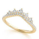 Curved Princess Style Diamond Wedding Band