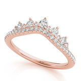 Curved Princess Style Diamond Wedding Band