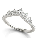 Curved Princess Style Diamond Wedding Band