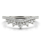 Curved Princess Style Diamond Wedding Band
