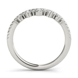 Curved Princess Style Diamond Wedding Band