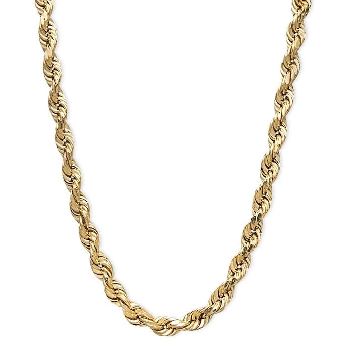 Rope Chain Yellow Gold Solid 22"