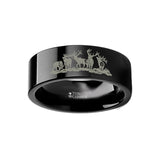 Five Deer Stag Hunting Black