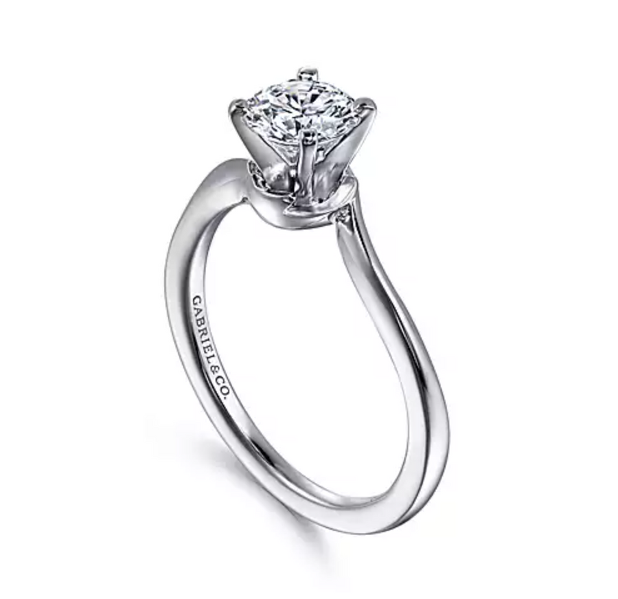 Blair - 14K White Gold Round Diamond Engagement Ring