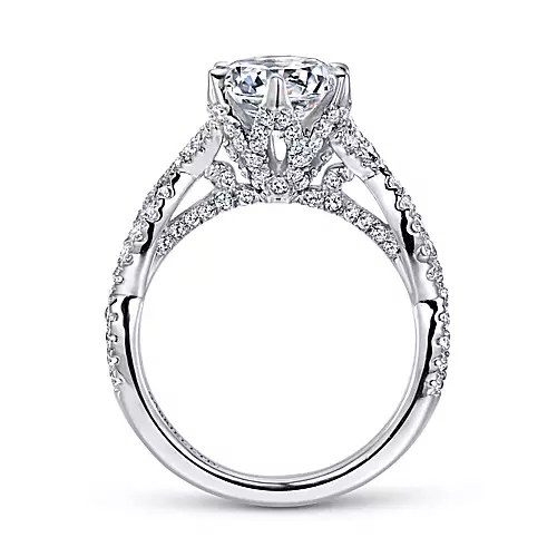 Jacinta - 18K White Gold Round Diamond Engagement Ring