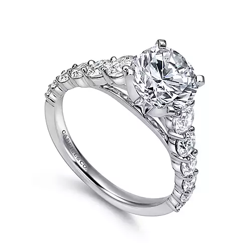 Taylor - 14K White Gold Round Diamond Engagement Ring
