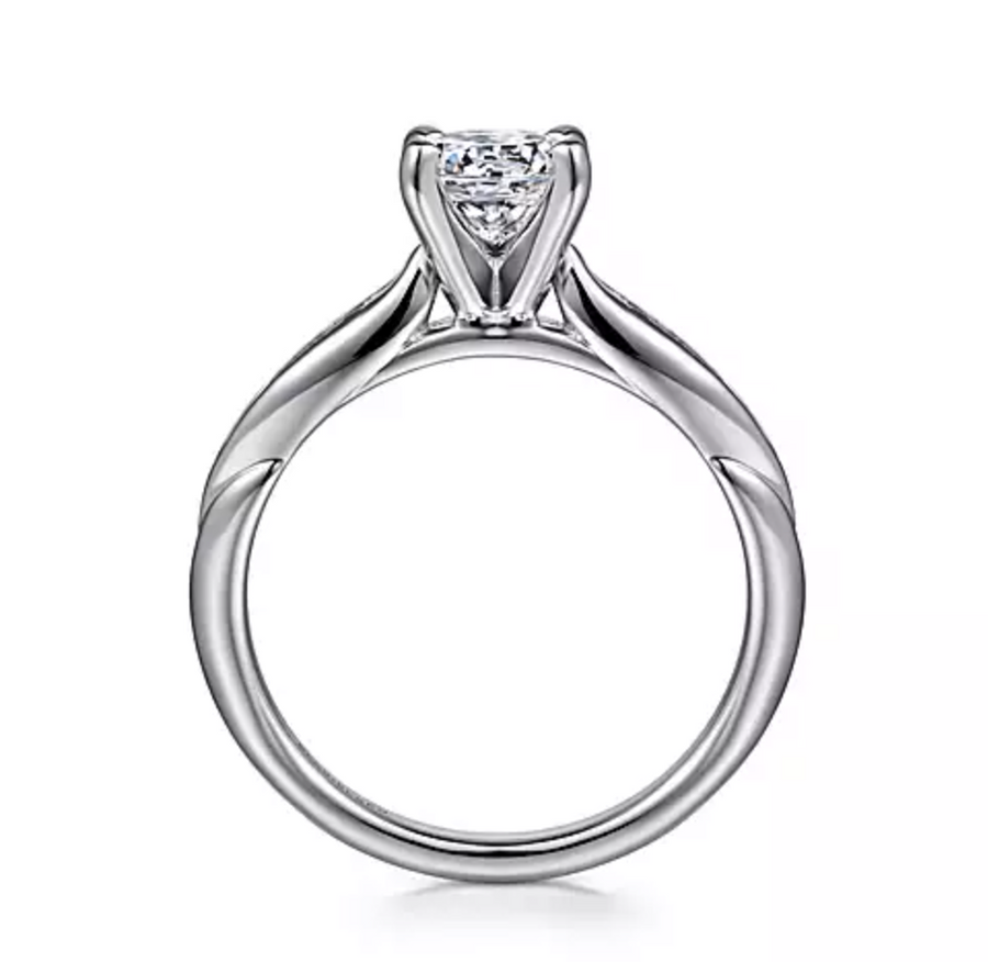 Quinn - 14K White Gold Round Diamond Engagement Ring