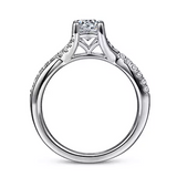 Leigh - 14K White Gold Round Diamond Engagement Ring