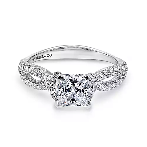 Peyton - 14K White Gold Princess Cut Diamond Engagement Ring