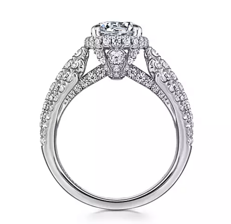 Pauline - 14K White Gold Round Diamond Engagement Ring
