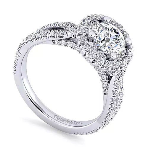 Spa - 14K White Gold Round Diamond Engagement Ring