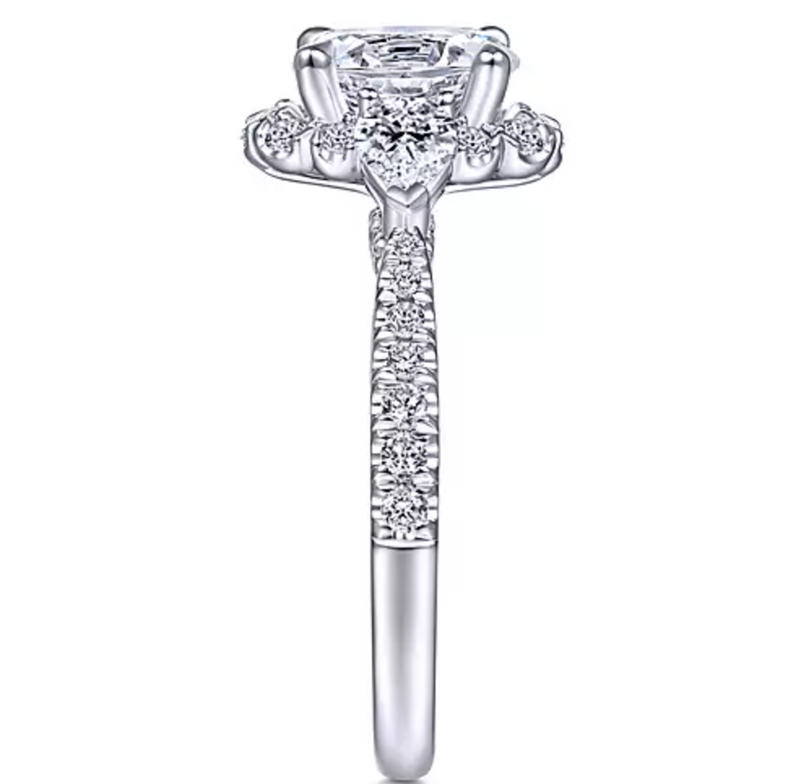 Marietta - 14K White Gold Oval Diamond Engagement Ring