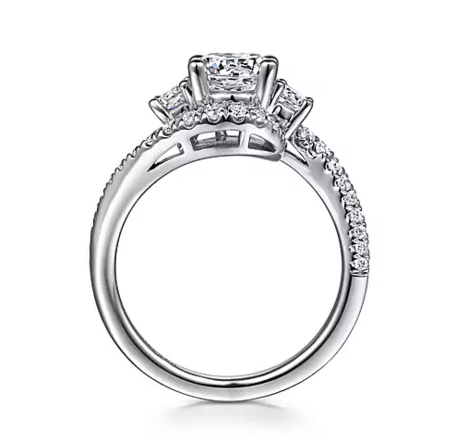 Frannie - 14K White Gold Round Diamond Engagement Ring