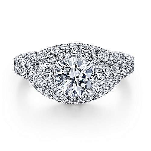 Cruiser - 14K White Gold Round Diamond Engagement Ring