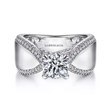 Zoella - 14K White Gold Round Diamond Engagement Ring