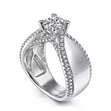 Zoella - 14K White Gold Round Diamond Engagement Ring