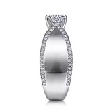 Zoella - 14K White Gold Round Diamond Engagement Ring