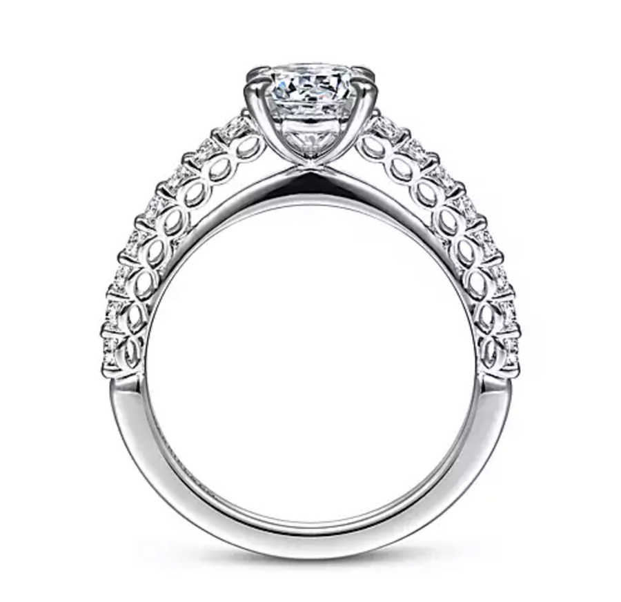 Shailyn - 14K White Gold Round Diamond Engagement Ring