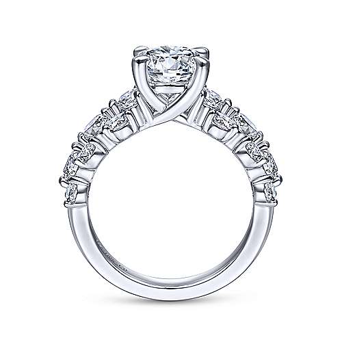 Artesia - 14K White Gold Round Diamond Engagement Ring