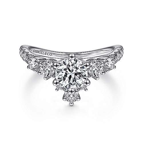 Soprano - 14K White Gold Round Diamond Engagement Ring
