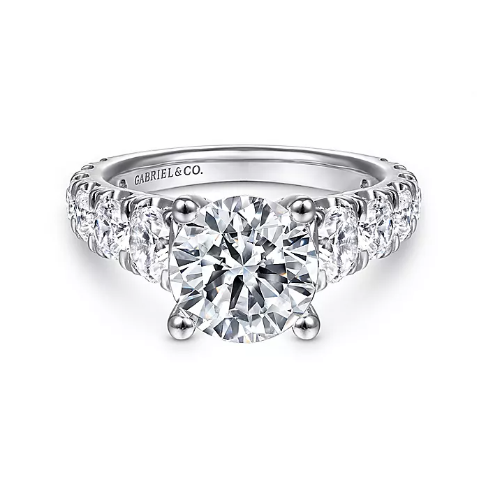 Brayden - 14K White Gold Round Diamond Engagement Ring