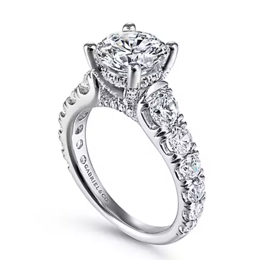 Brayden - 14K White Gold Round Diamond Engagement Ring