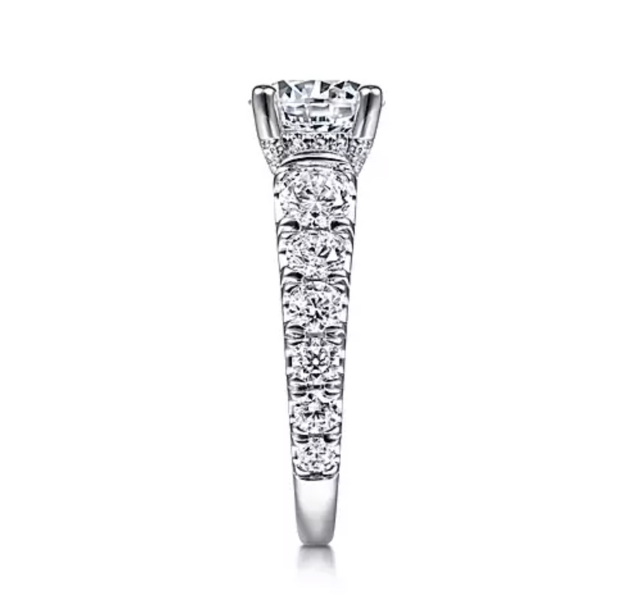 Brayden - 14K White Gold Round Diamond Engagement Ring