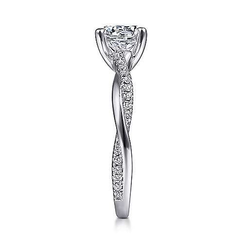 Campana - 14K White Gold Round Diamond Engagement Ring
