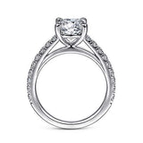 Roman - 18K White Gold Round Diamond Engagement Ring