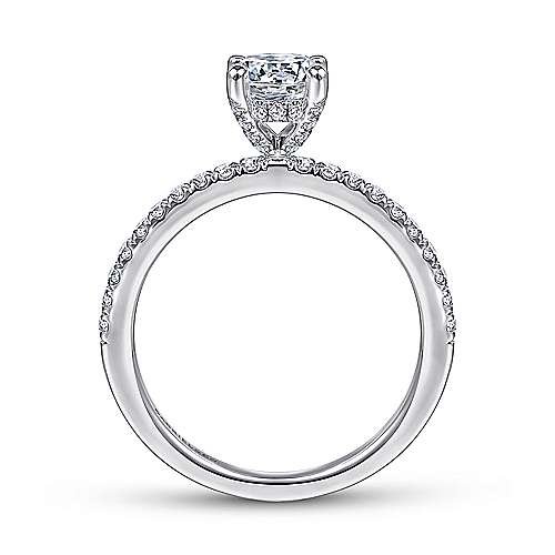 Ulani - 14K White Gold Round Diamond Engagement Ring