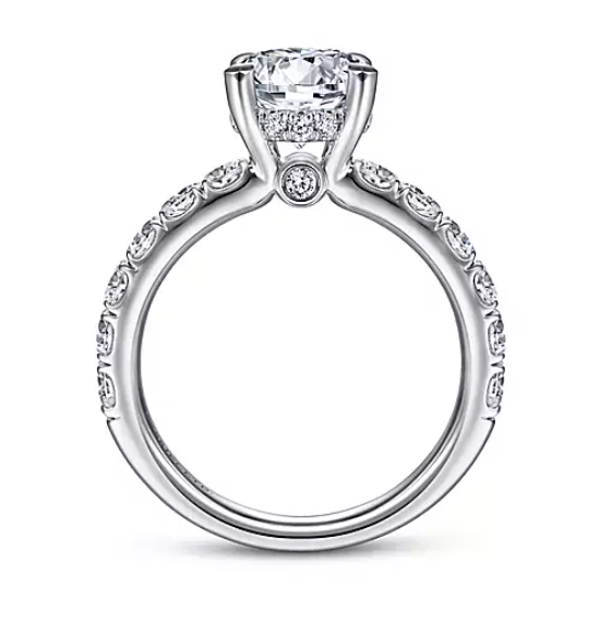 Broderick - 18K White Gold Round Diamond Engagement Ring